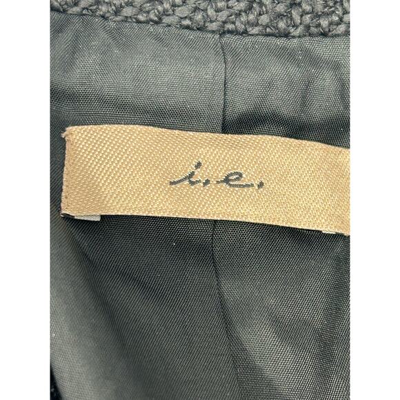 i.e. Blazer Jacket Women Lg Black Textured Lined Office Professional Preppy - Picture 3 of 8